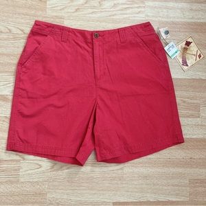 NWT Caribbean Joe Cardinal Red Ripstop 7” Bermuda Shorts